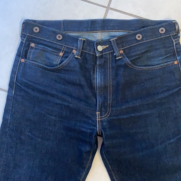 White Oak Cone Mills Levi’s 505 selvedge indigo denim jeans USA 34x34 2004 - Picture 6 of 9